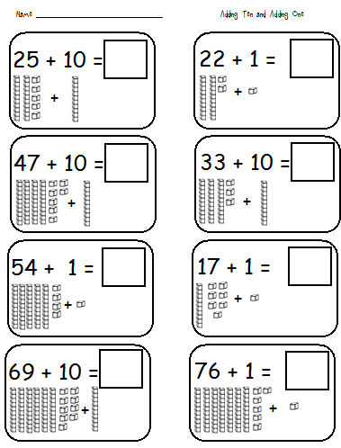 Worksheets Making Groups Of 10 Worksheets add 10 math worksheets worksheet first grade shenanigans adding and 1 subtracting
