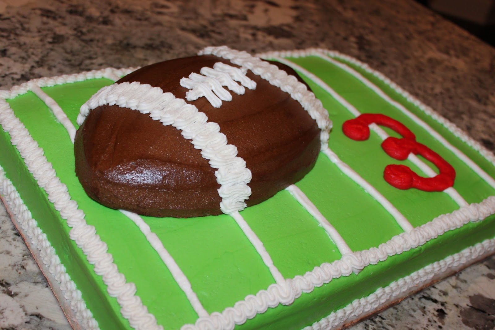 Easy to Make Chocolate Football Cake recipe