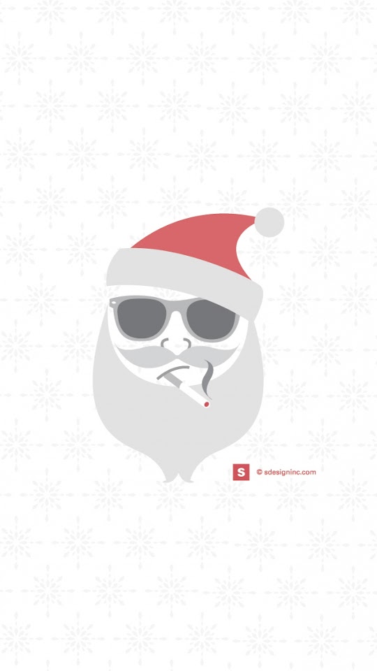 Bad Santa Smoking  Android Best Wallpaper