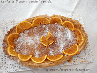 Crostata con ripieno di succo di arancia