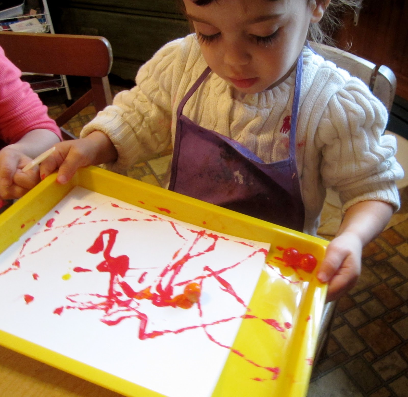 art and soul preschool Marble Painting