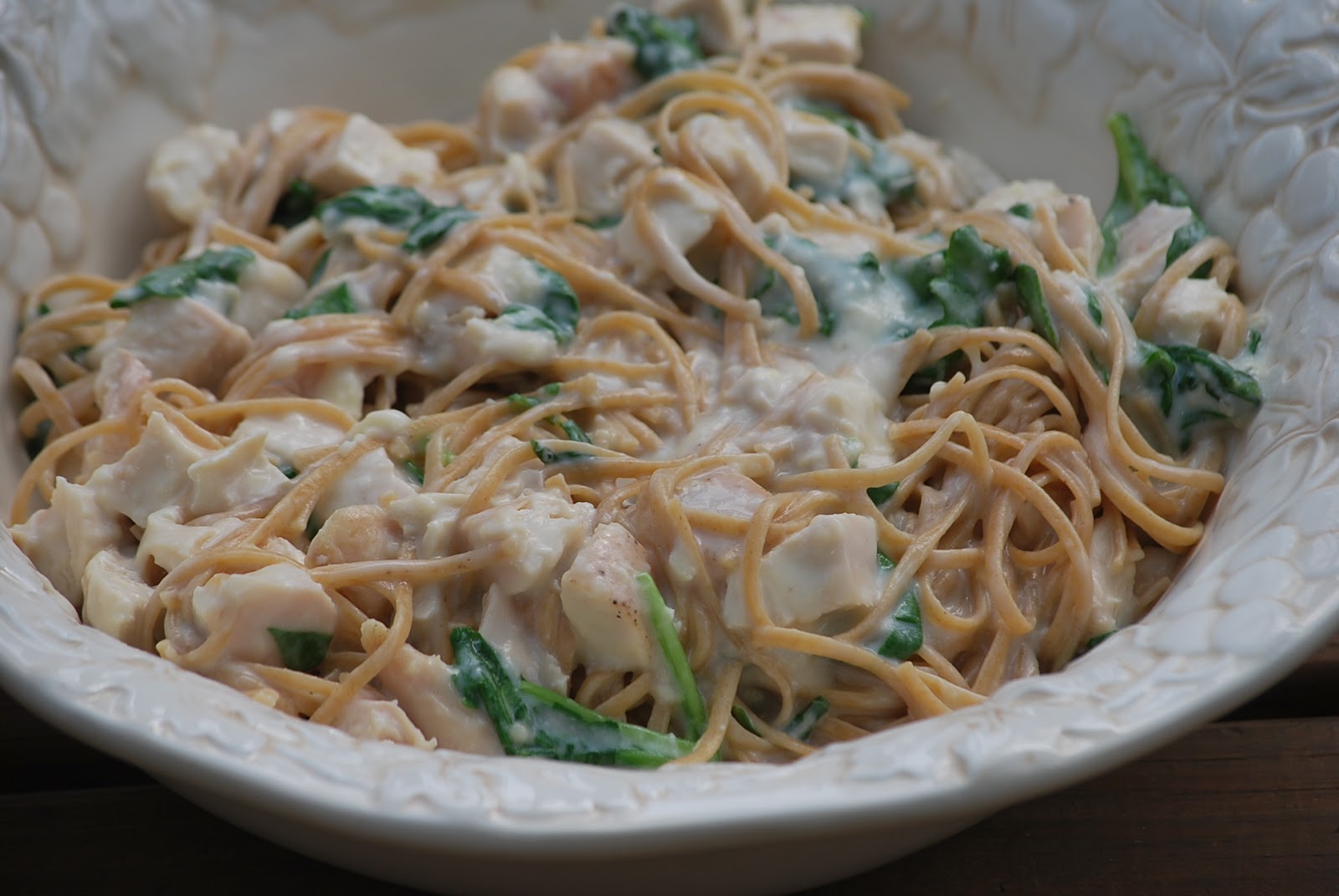My story in recipes Grilled Chicken Florentine Pasta