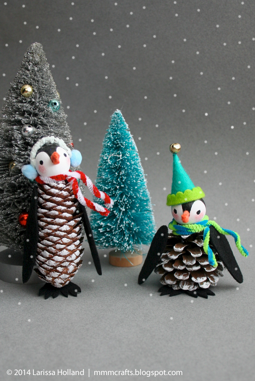 mmmcrafts handmade gifts 2014 penguin ornaments for asher and gage