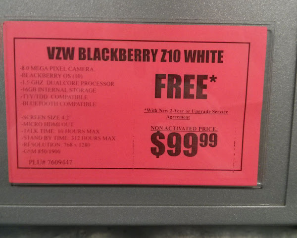 Get the BlackBerry Z10 on Verizon for just $100 off contract