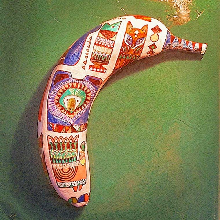 ნახატები ბანანებზე - სიმსივნესთან მებრძოლი არტისტის ნამუშევრები GEMRIELIA