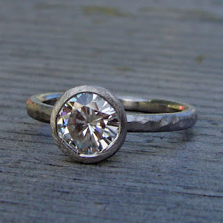 moissanite engagement ring