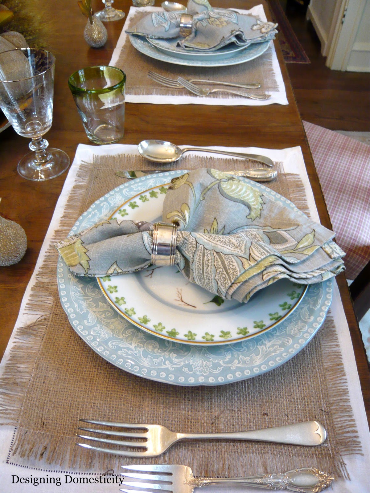 Designing Domesticity Burlap Placemat How To