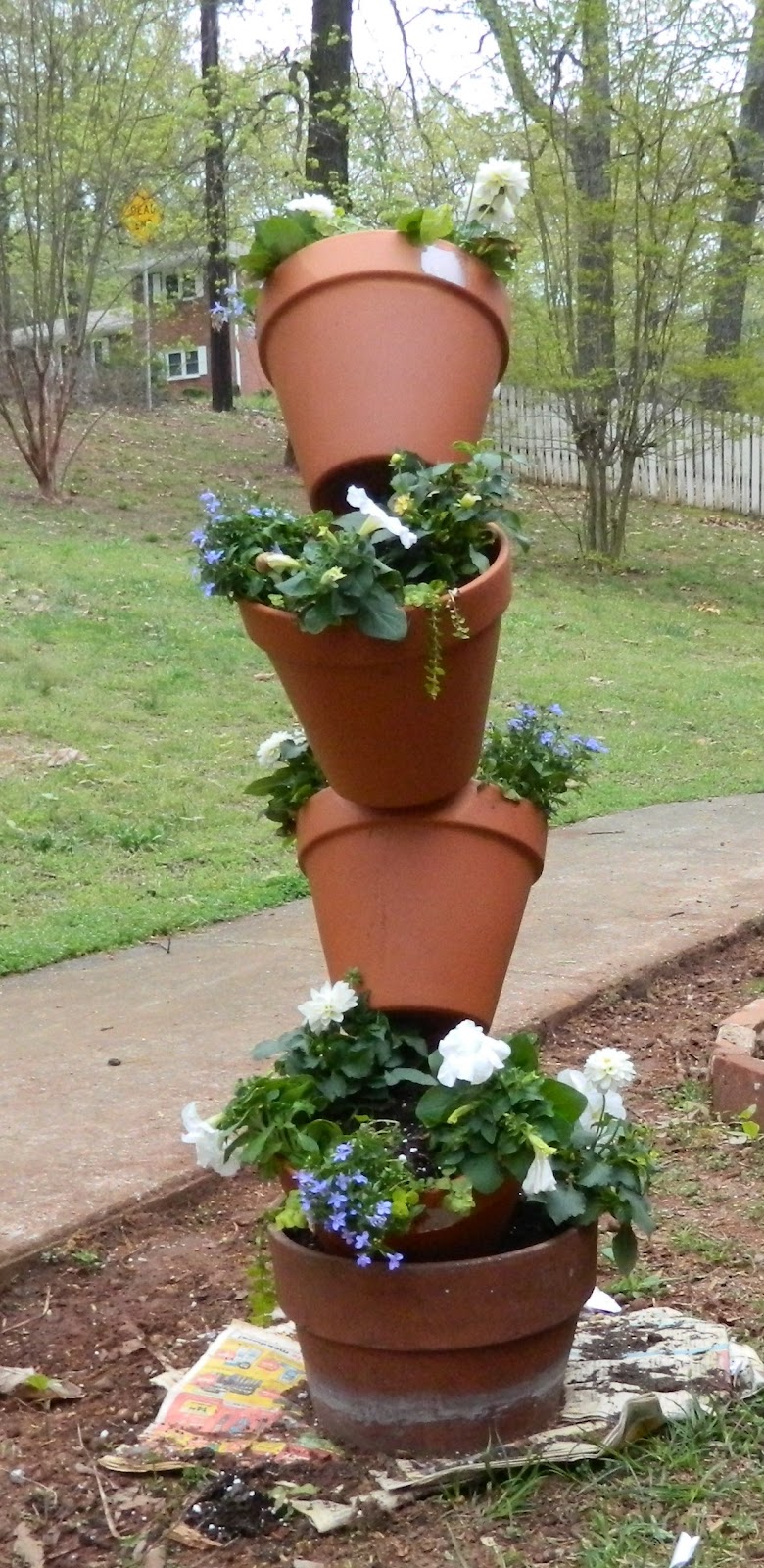 Marigold Monday's How to make a pot tower