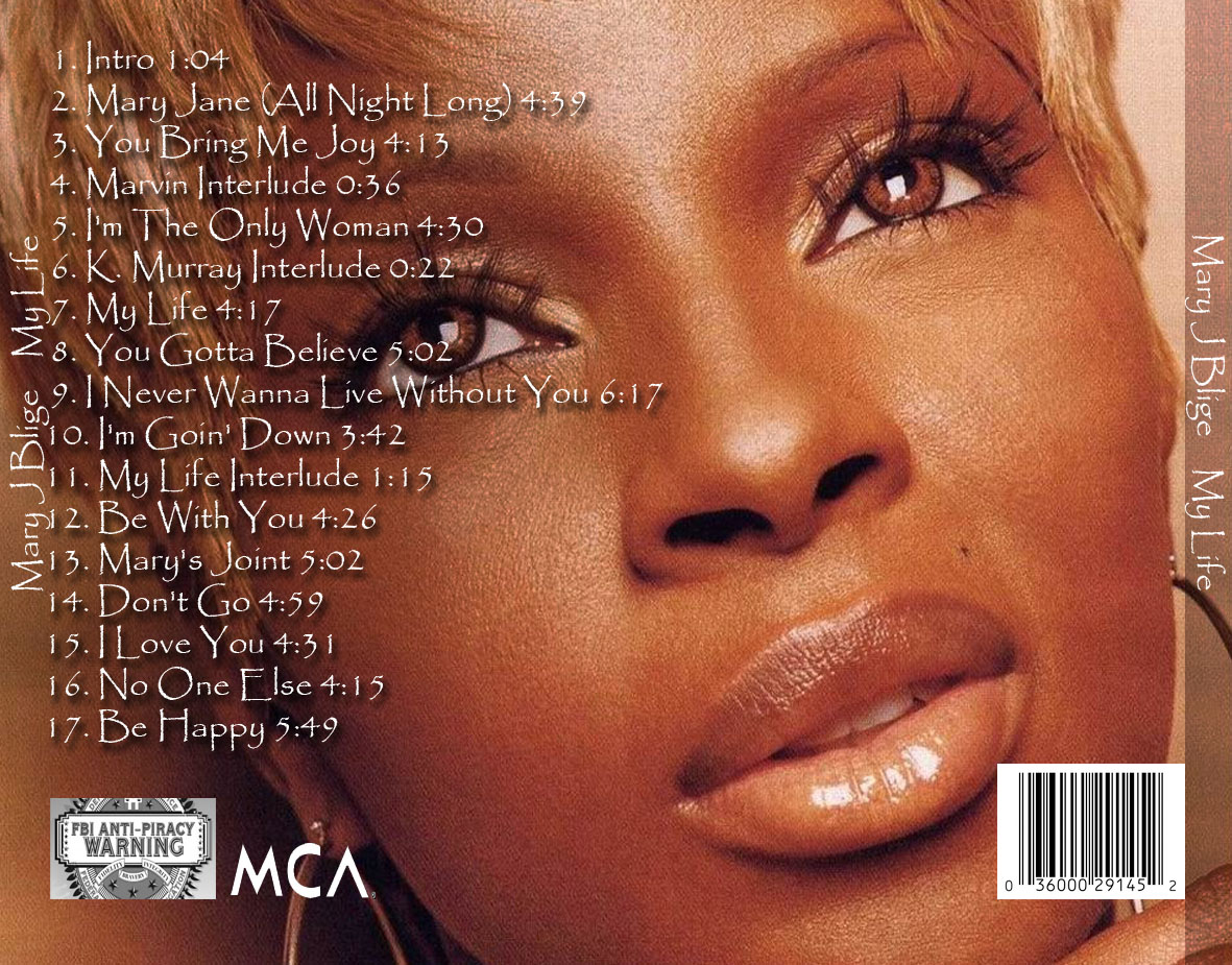Mary J Blige- My Life CD cover.