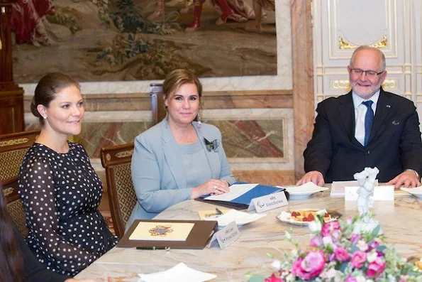 Crown Princess Victoria of Sweden, Princess Margriet of the Netherlands, Prince Albert of Monaco, Grand Duchess Maria Teresa of Luxembourg 