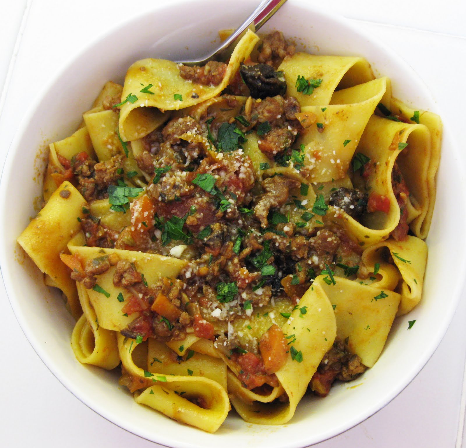 Bloatal Recall Pasta with Veal, Sausage and Porcini Ragù