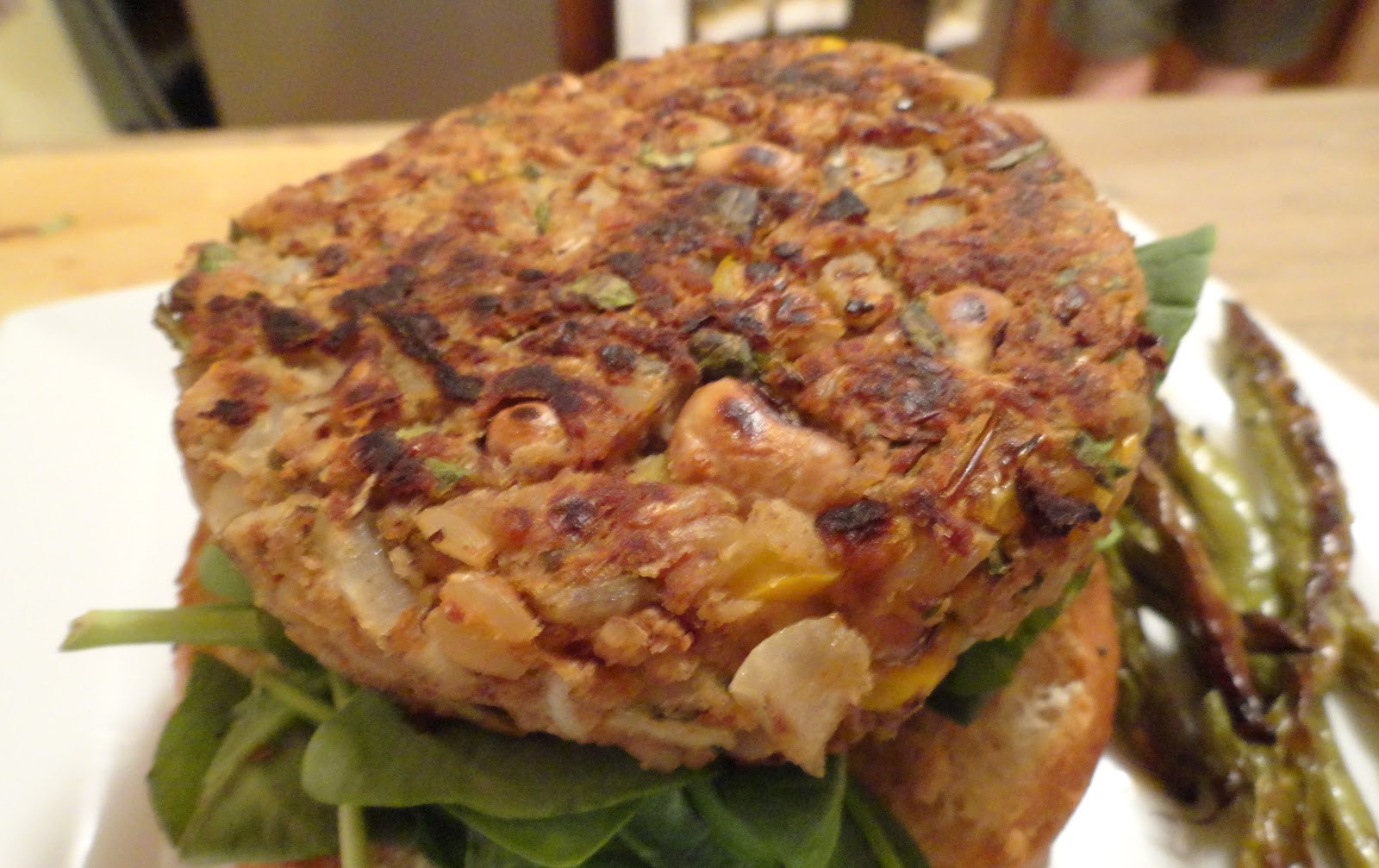 The "V" Word BlackEyed Pea Burgers with Mississippi Comeback Sauce