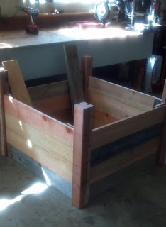 Raised bed garden box.