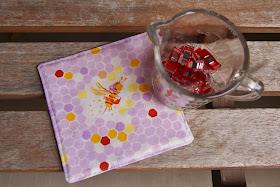 Patchwork Happy Coaster by Heidi Staples of Fabric Mutt