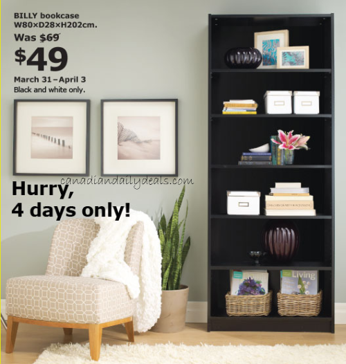 Canadian Daily Deals IKEA Canada Billy Bookcase 49 (Mar 31Apr 3)