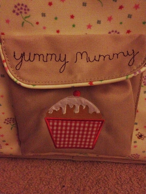 pink lining yummy mummy bag