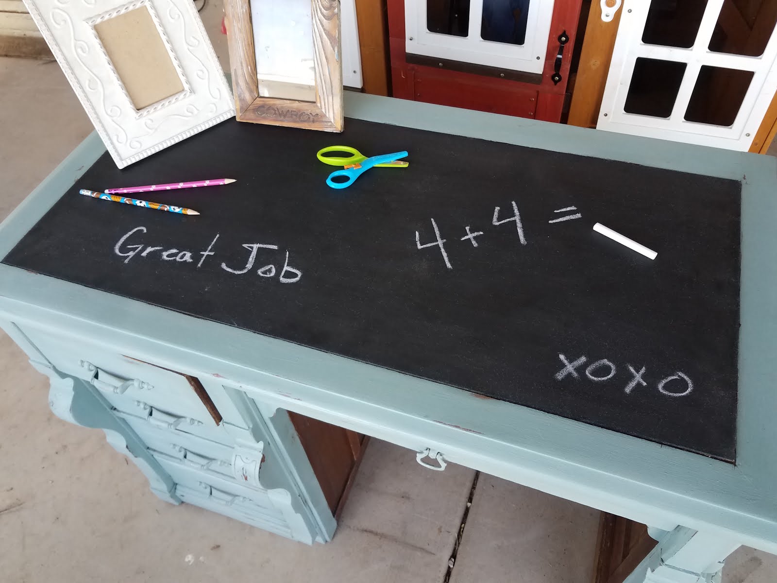 Chalk board desk w/ chair