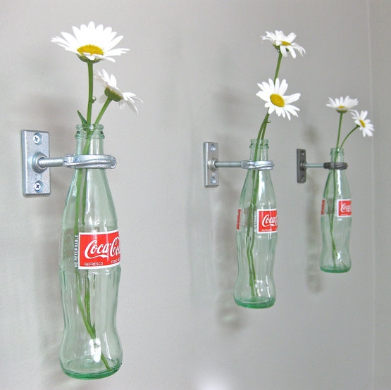 Upcycle Us Hanging glass bottle on a wall