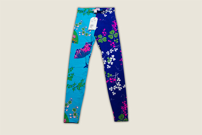 Versace for H&M, H&M, Versace, Blue two tone tights, Versace for H&M tights