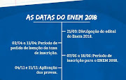 ENEM - CRONOGRAMA 2018