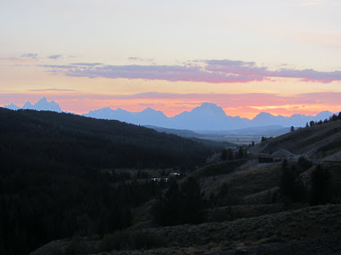 Sunset over the Grand Tetons