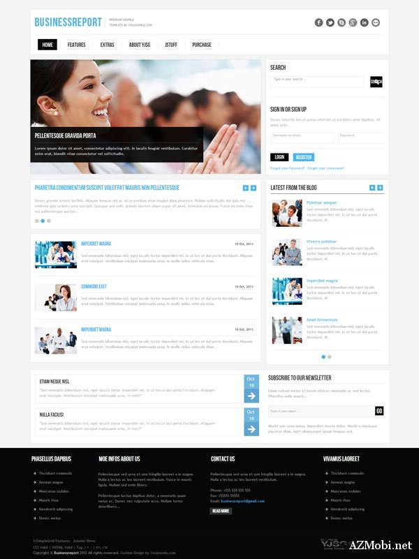 YJ Business Report Joomla! 2.5 Template