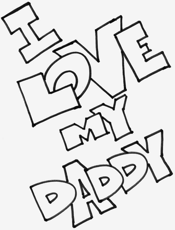 I Love You Dad Coloring Pages For Kids | Desktop Background Wallpapers