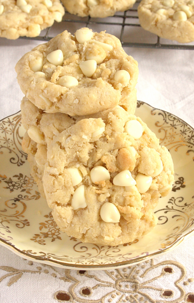 I'd Much Rather Bake Than... White Chocolate Chip Coconut Cookies