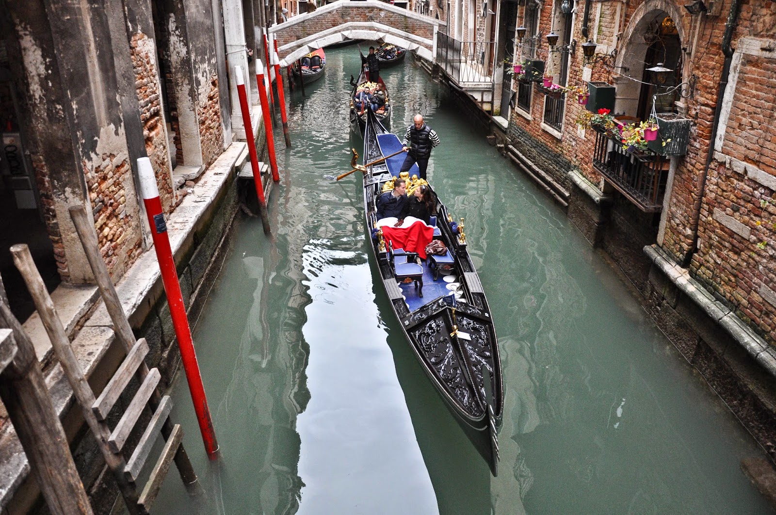 A romantic gondola ride in Venice