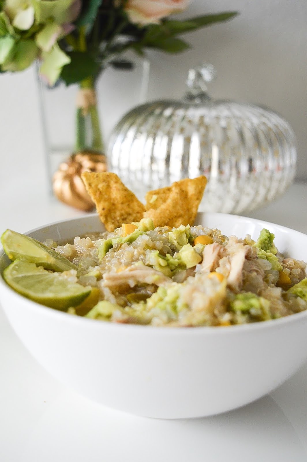 Healthy, Hearty, Quinoa White Chicken Chili Mr. and Mrs. Powell