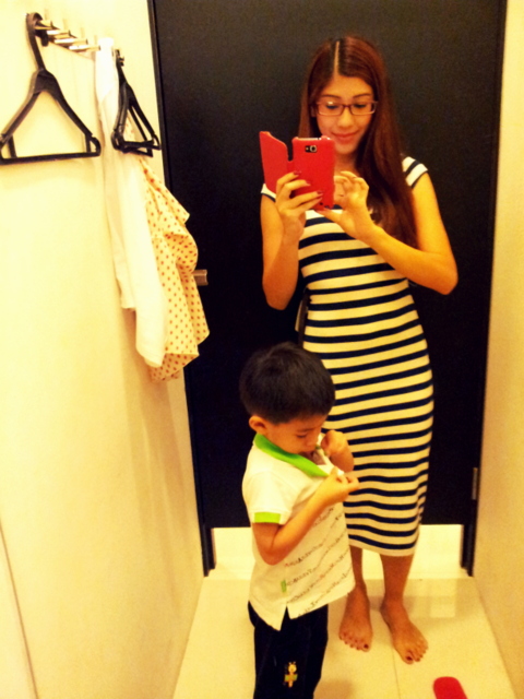 ootd mother and son