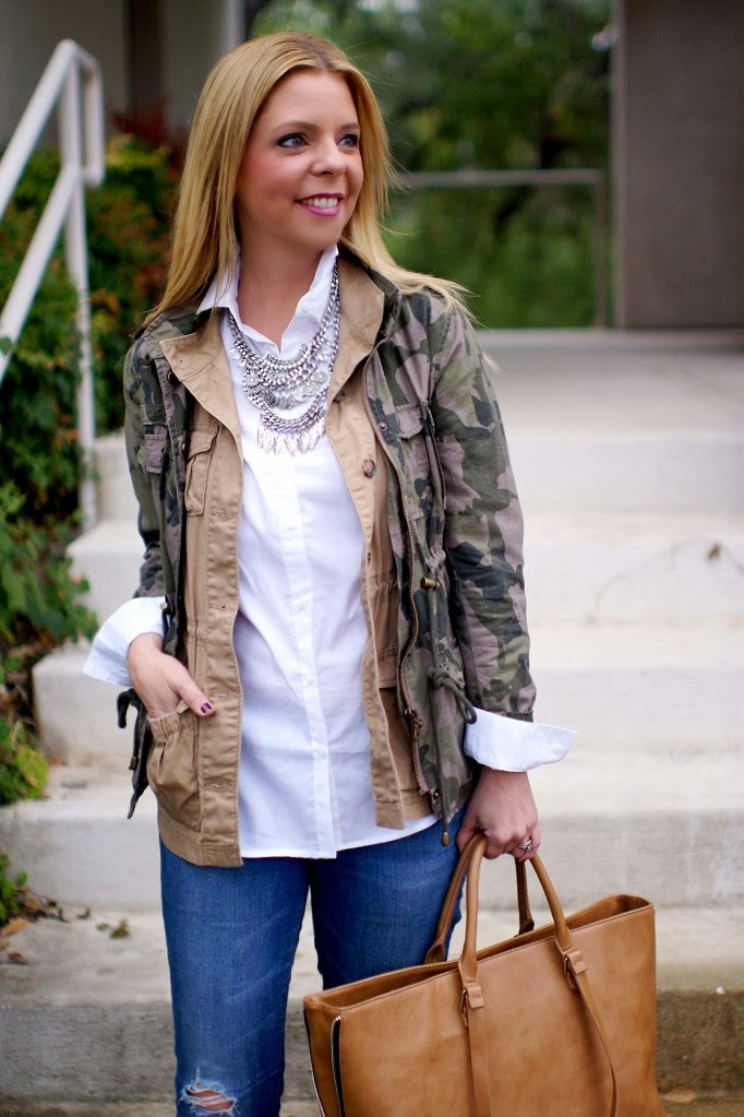 Military vest and camo jacket layering ideas