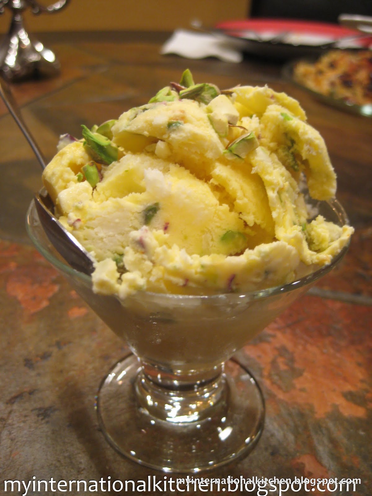 My International Kitchen Persian Saffron Ice Cream