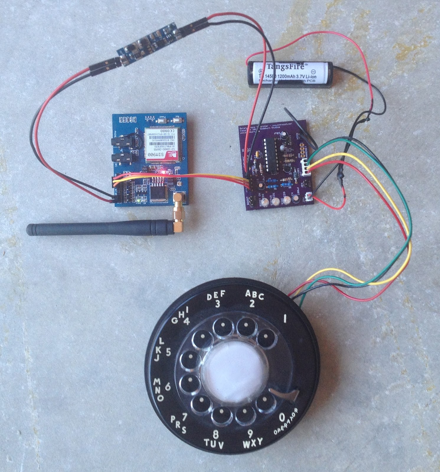 Rotary phone conversion to cell phone project RetroCell Classic
