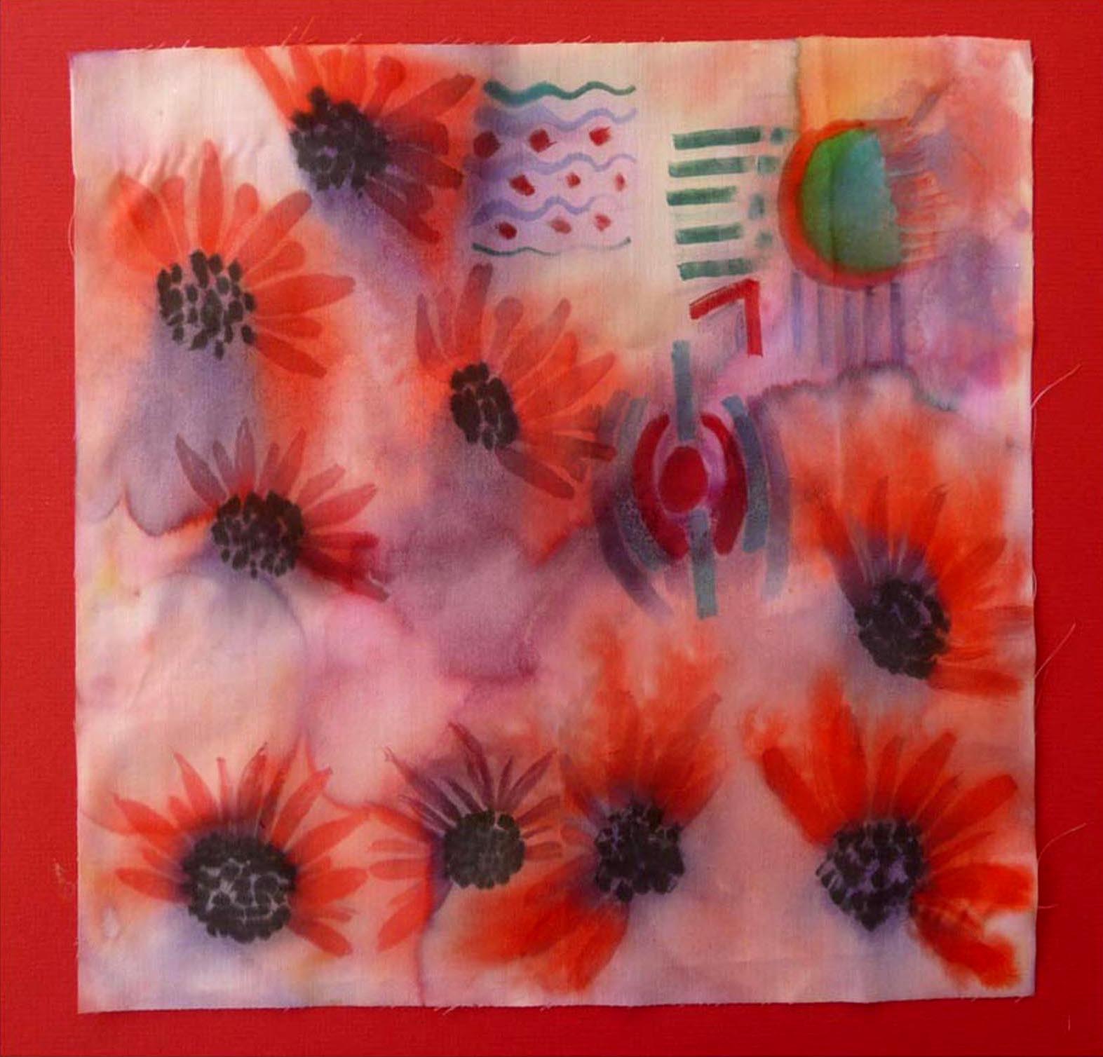 Linda's Art Quilts Dying Fabric with Sharpie Pens and Alcohol