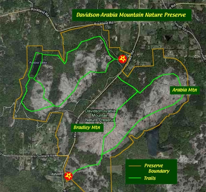 Arabia Mountain Trail Map Anybody Seen My Focus?: Davidson-Arabia Mountain Nature Preserve: Bradley Mountain  Trail (Part 1)