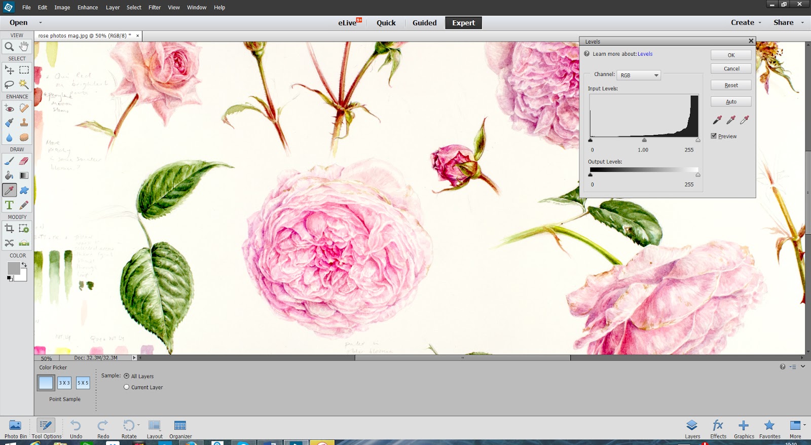 editing painting images in photoshop