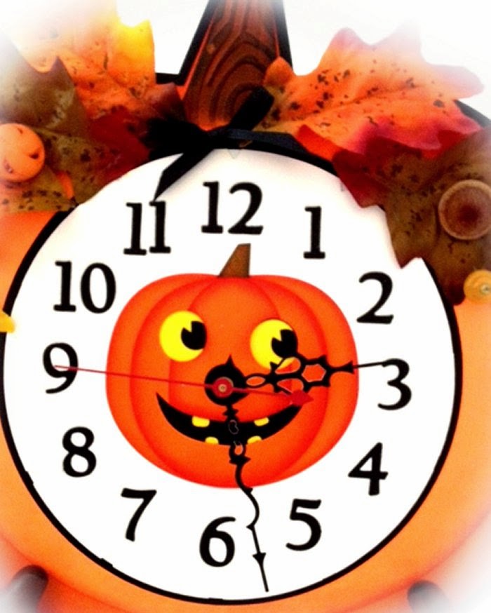 Craft Creations Midnight Jamboree Halloween Pumpkin Clock