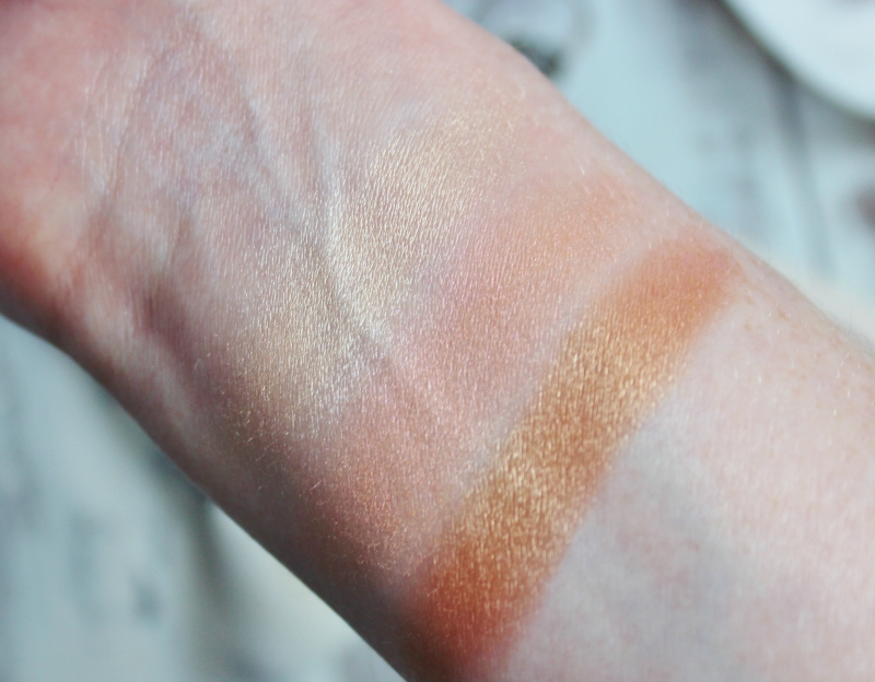 The Balm Manizer Sisters holiday palette 2015 swatches on pale skin