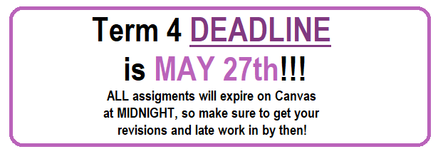 Term 4 deadline
