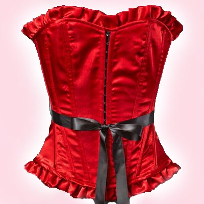 Red satin corset by Hell Bunny