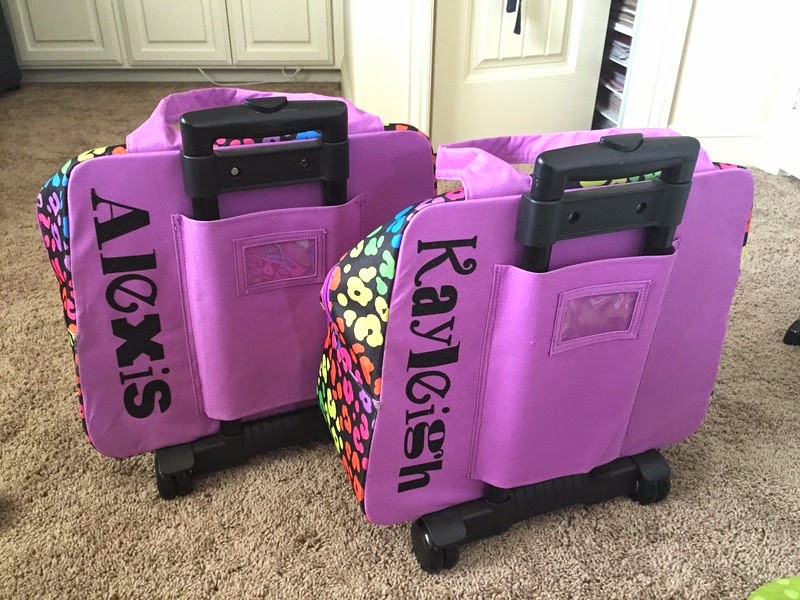 Cricut Iron-On Vinyl Suitcases for the kids