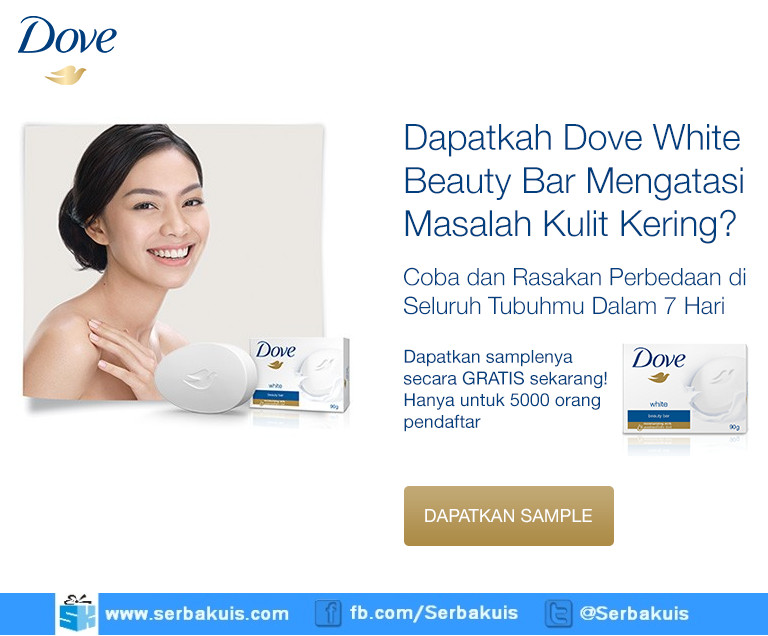 Sample Gratis 5000 Produk Dove White Beauty Bar Sample Gratis 5000 Produk Dove White Beauty Bar