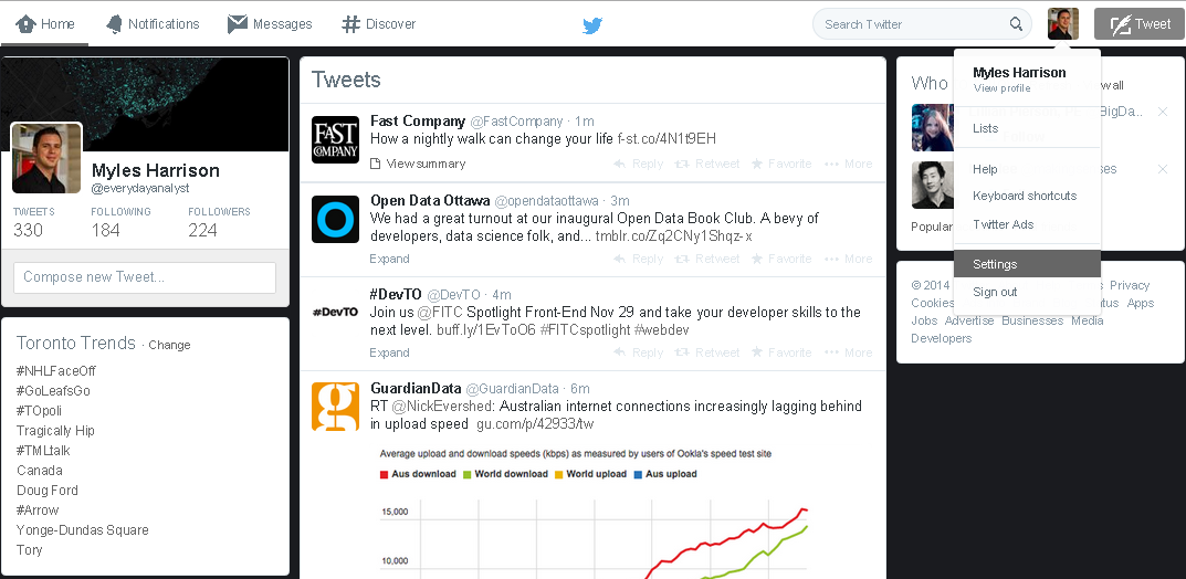 Twitter Pop-up Analytics