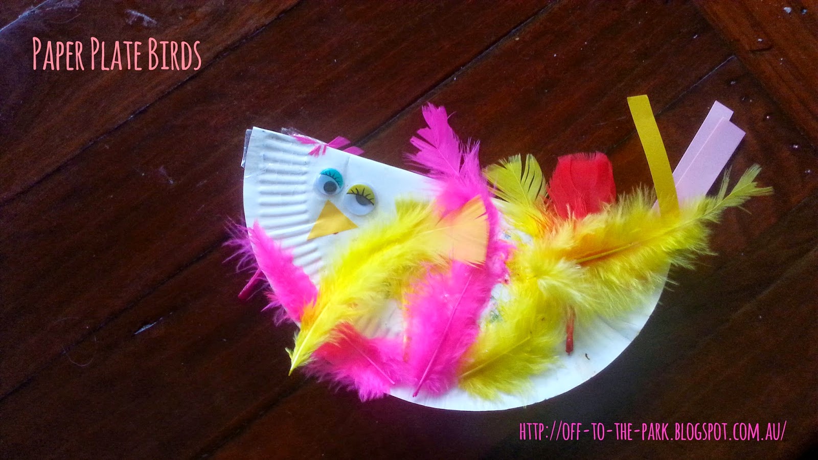 Off to the park Craft Paper plate birds