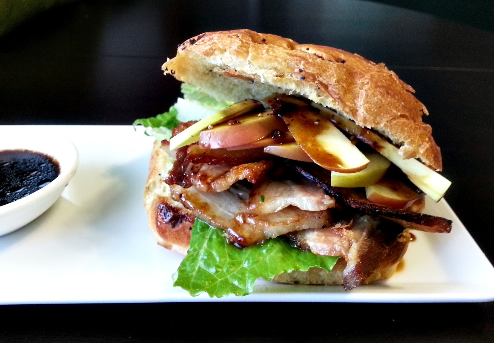 Crispy pork belly sandwich Cherry on my Sundae