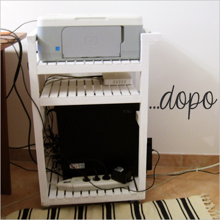 Il mio angolo: da carrellino a mobile porta pc... Carrelli ikea