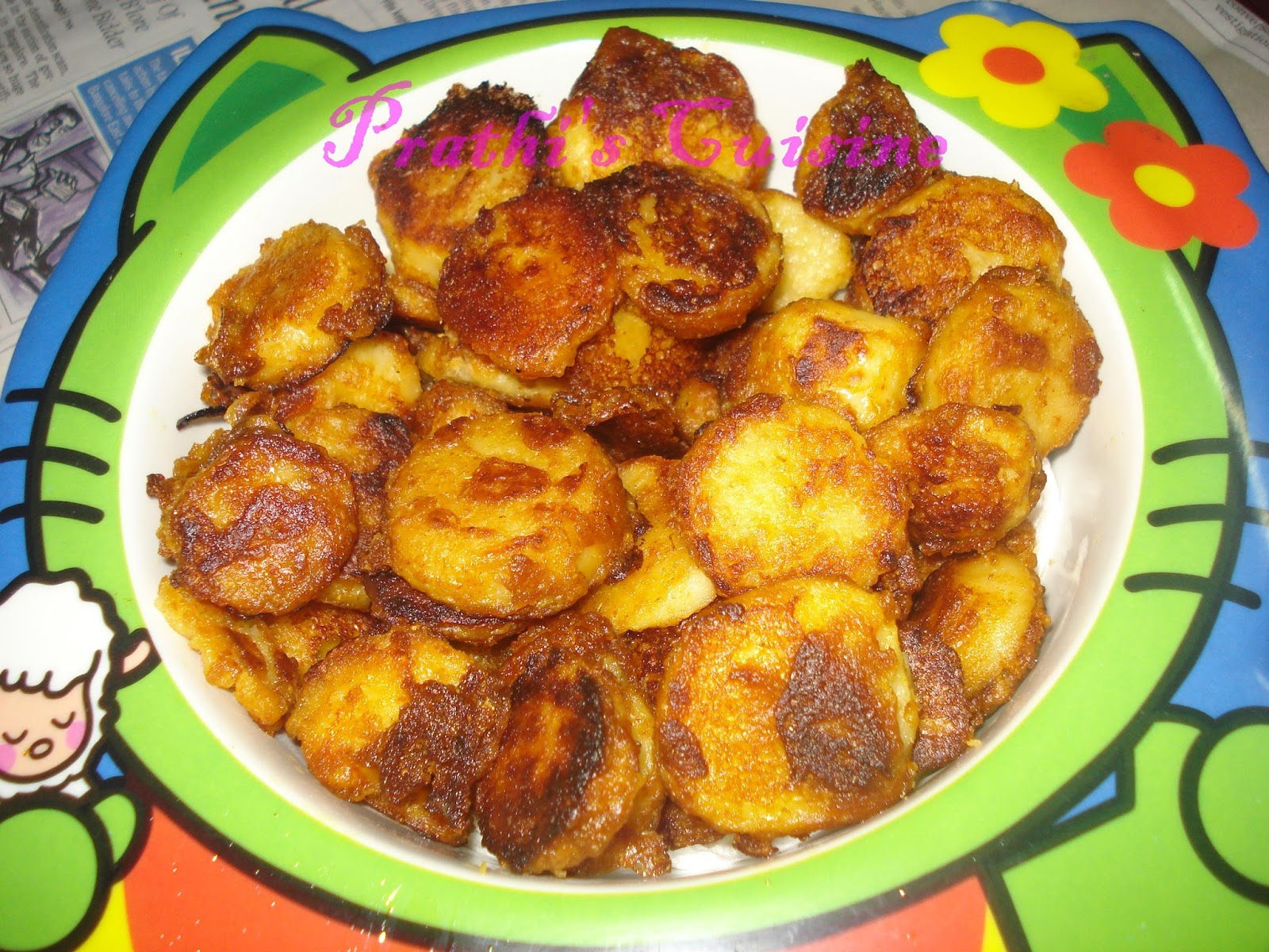 YAM FRY / CHAMAGADDA THALIMPU / ARBI FRY Prathi's Cuisine