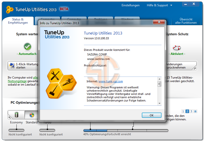 TuneUp Utilities 2013 13.0.100.33 Full Version