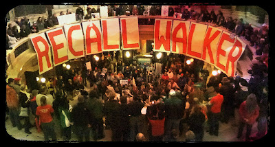 Recall supporters in Wisconsin state capitol rotunda